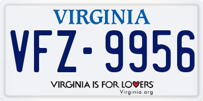 VA license plate VFZ9956