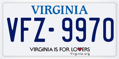 VA license plate VFZ9970