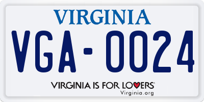 VA license plate VGA0024