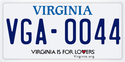 VA license plate VGA0044