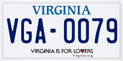 VA license plate VGA0079