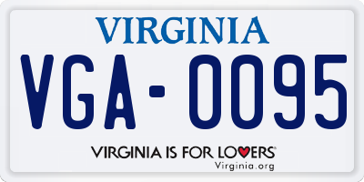 VA license plate VGA0095