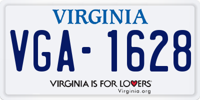 VA license plate VGA1628