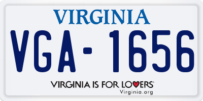 VA license plate VGA1656