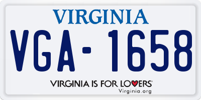 VA license plate VGA1658