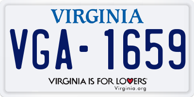 VA license plate VGA1659