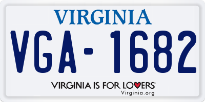 VA license plate VGA1682