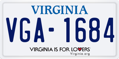 VA license plate VGA1684
