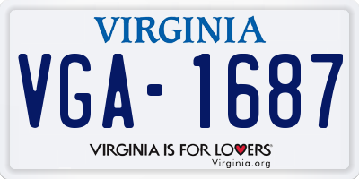 VA license plate VGA1687