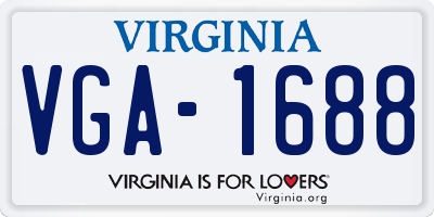 VA license plate VGA1688