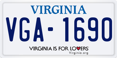 VA license plate VGA1690
