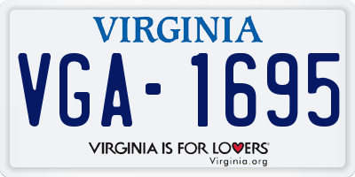 VA license plate VGA1695