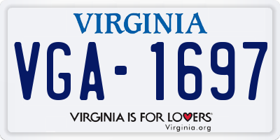VA license plate VGA1697