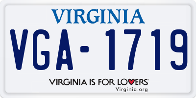 VA license plate VGA1719