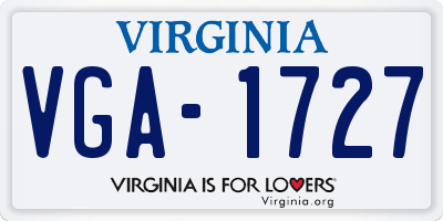 VA license plate VGA1727