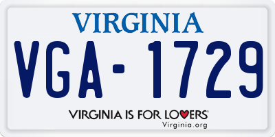 VA license plate VGA1729