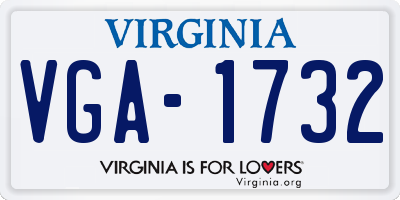 VA license plate VGA1732