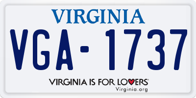 VA license plate VGA1737
