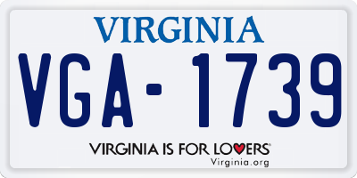 VA license plate VGA1739