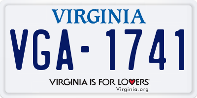 VA license plate VGA1741