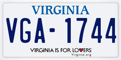 VA license plate VGA1744