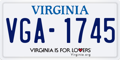VA license plate VGA1745