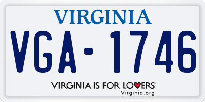 VA license plate VGA1746