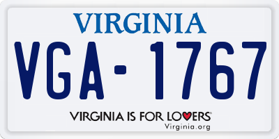VA license plate VGA1767