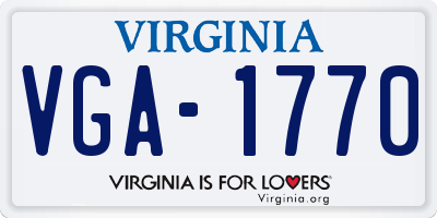 VA license plate VGA1770