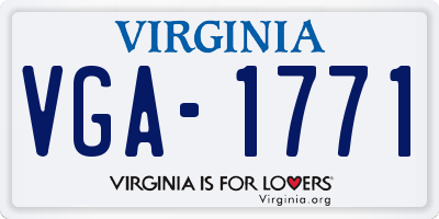 VA license plate VGA1771
