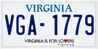 VA license plate VGA1779