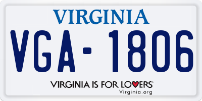 VA license plate VGA1806
