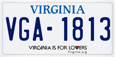 VA license plate VGA1813