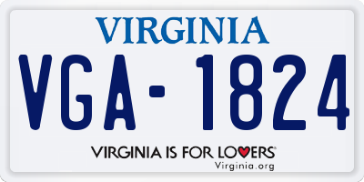 VA license plate VGA1824