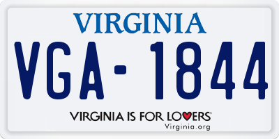 VA license plate VGA1844