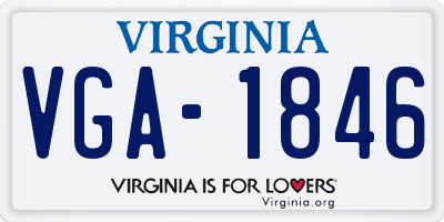 VA license plate VGA1846