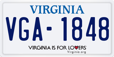 VA license plate VGA1848