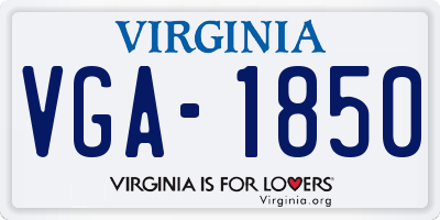 VA license plate VGA1850