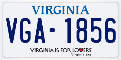 VA license plate VGA1856
