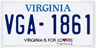 VA license plate VGA1861
