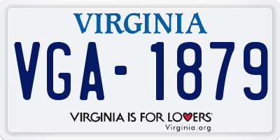 VA license plate VGA1879