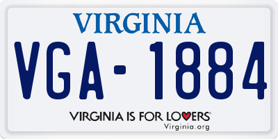 VA license plate VGA1884