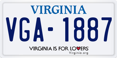 VA license plate VGA1887