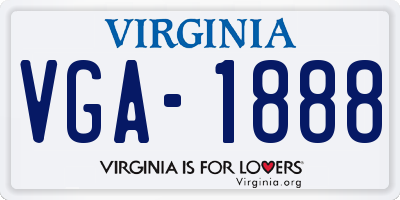 VA license plate VGA1888