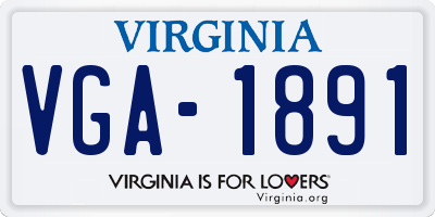 VA license plate VGA1891