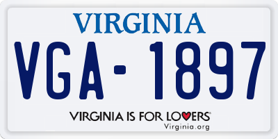 VA license plate VGA1897