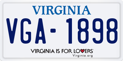 VA license plate VGA1898