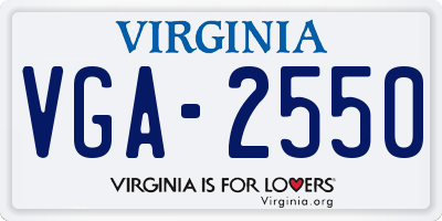 VA license plate VGA2550