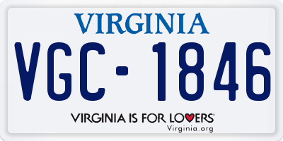 VA license plate VGC1846