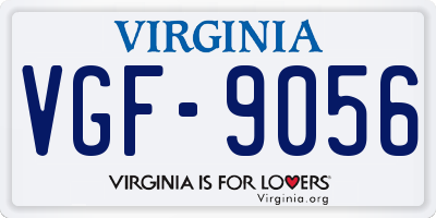 VA license plate VGF9056